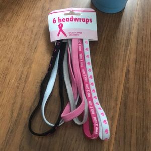 Breast cancer ribbon headbands
